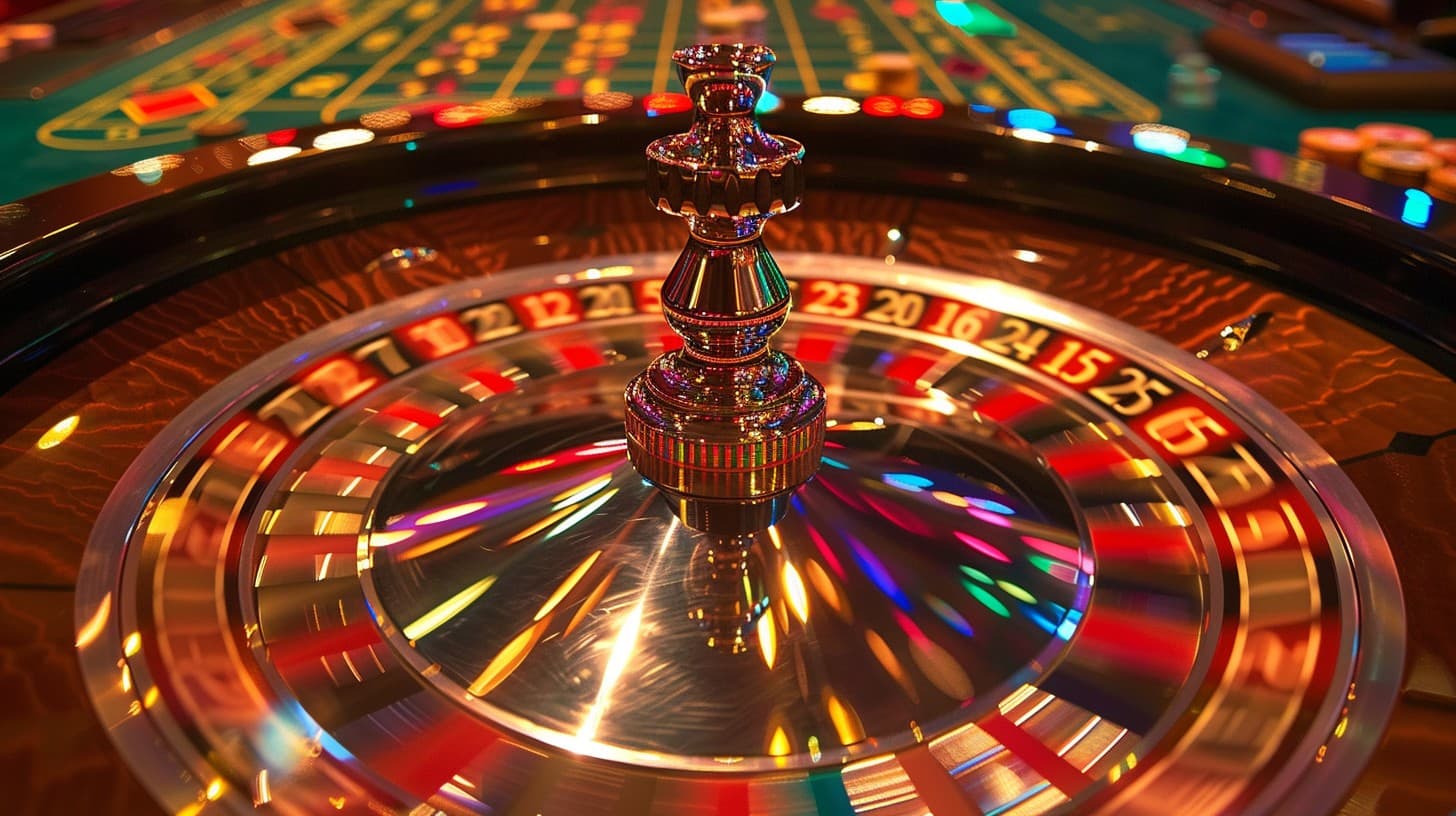 A roulette wheel